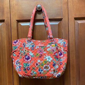 Vera Bradley Glenna Satchel - Coral Floral